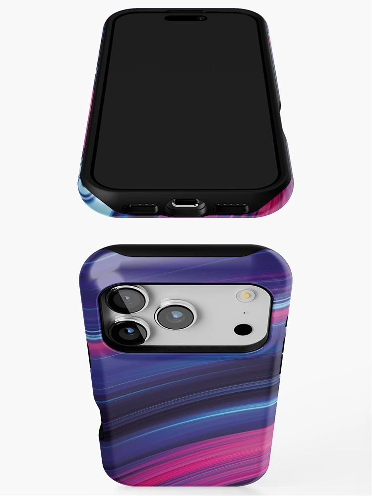 Thumbnail 3 of 4, iPhone Case, Dynamic Multi Colored Wave Pattern designed and sold by FutureVisuals.
