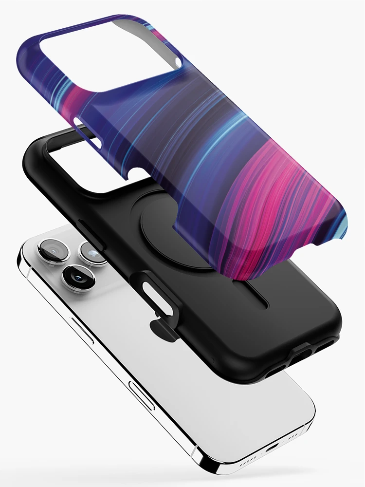 Thumbnail 2 of 4, iPhone Case, Dynamic Multi Colored Wave Pattern designed and sold by FutureVisuals.