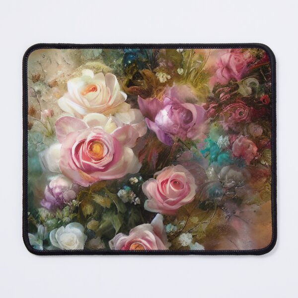 Item preview, Roses Vintage Soft White And Pink Painted In Watercolor Botanical Midnight Garden Flowers designed and sold by IZiets.