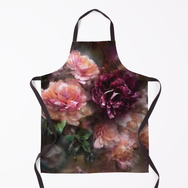 Item preview, Roses Vintage Apricot Painted In Watercolor Botanical Midnight Garden Flowers designed and sold by IZiets.