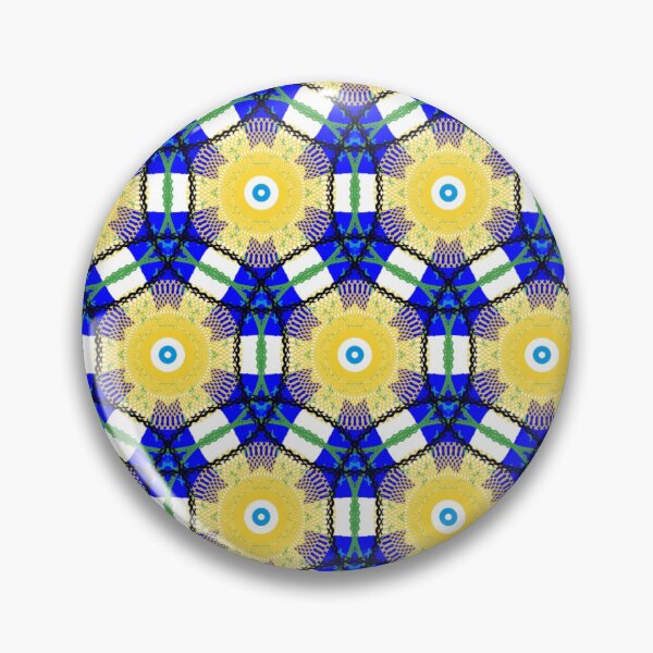 Item preview, Blue yellow geometric pattern design  designed and sold by Pattern Vista Studio.