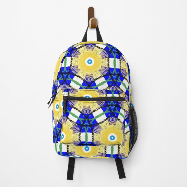 Item preview, Blue yellow geometric pattern design designed and sold by Pattern Vista Studio.