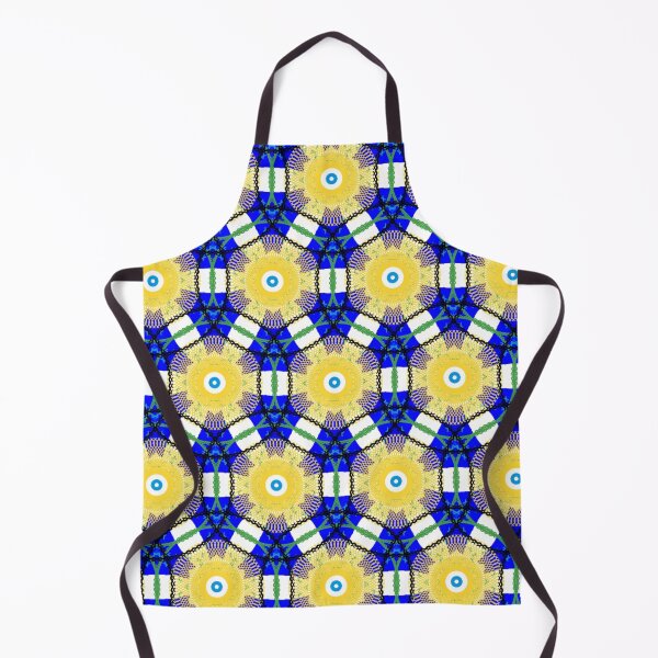 Artikelvorschau, Blaues gelbes geometrisches Musterdesign entworfen und verkauft von Pattern Vista Studio.