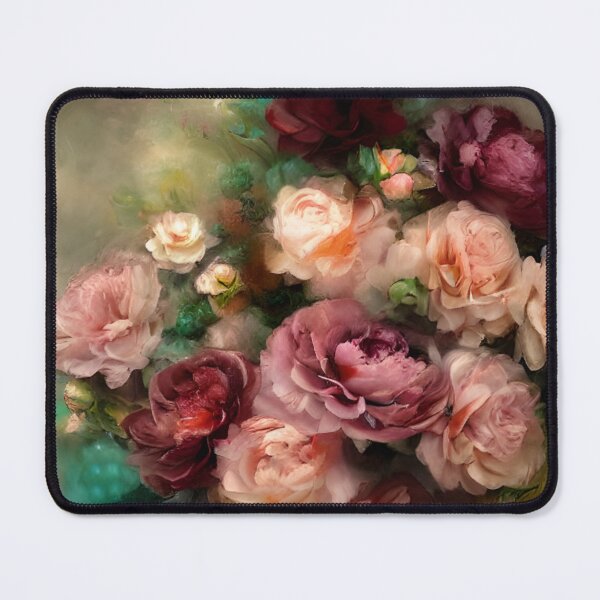 Item preview, Roses Vintage Soft Pink And Burgundy Painted In Watercolor Botanical Midnight Garden Flowers designed and sold by IZiets.