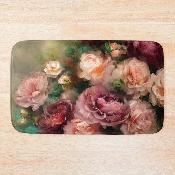 Item preview, Roses Vintage Soft Pink And Burgundy Painted In Watercolor Botanical Midnight Garden Flowers designed and sold by IZiets.