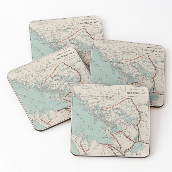 Item preview, Vintage Map of Georgian Bay and Muskoka Lakes designed and sold by Gin  Neko.