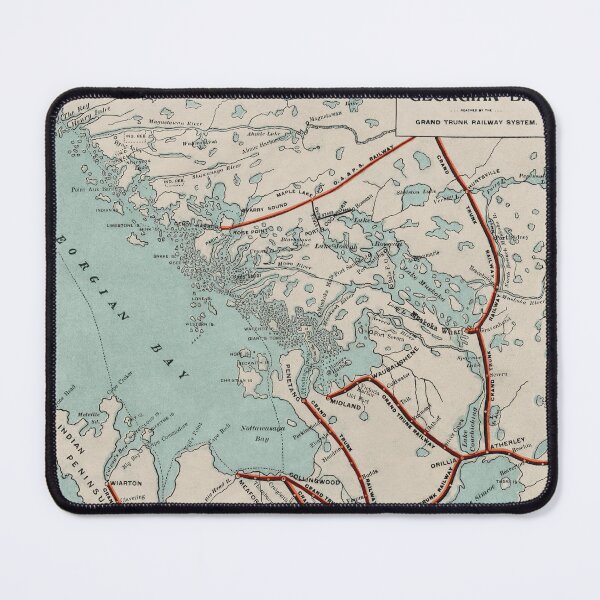 Item preview, Vintage Map of Georgian Bay and Muskoka Lakes designed and sold by Gin Neko.