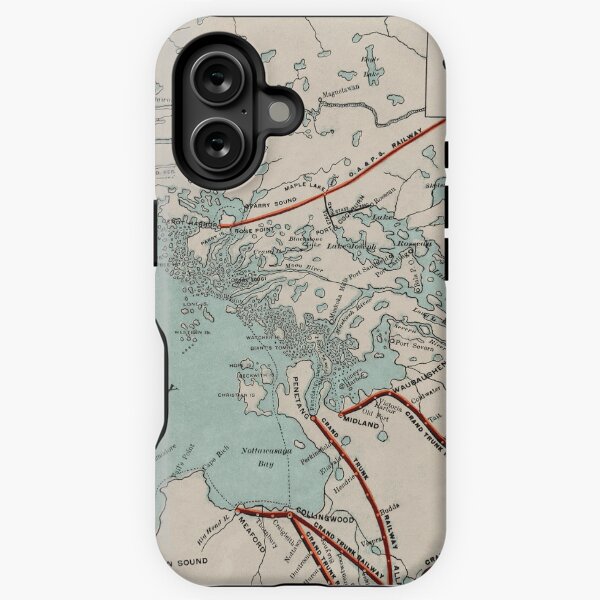 Item preview, Vintage Map of Georgian Bay and Muskoka Lakes designed and sold by Gin  Neko.