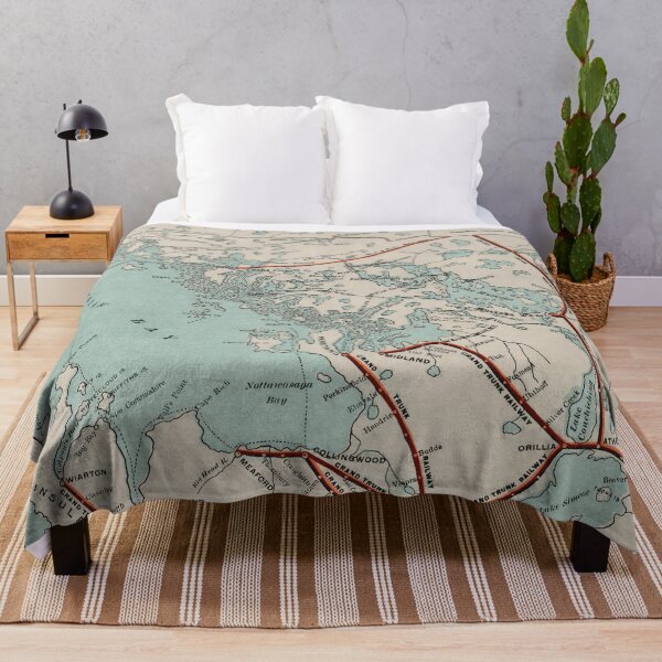 Item preview, Vintage Map of Georgian Bay and Muskoka Lakes designed and sold by Gin  Neko.