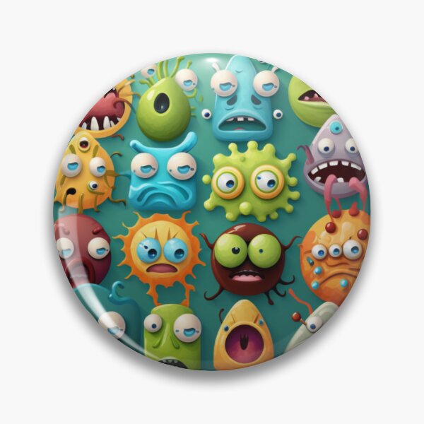 Item preview, Germs with faces, pattern of Germs  designed and sold by BuckCrispy.