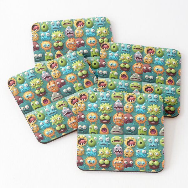 Item preview, Germs with faces, pattern of Germs  designed and sold by BuckCrispy.