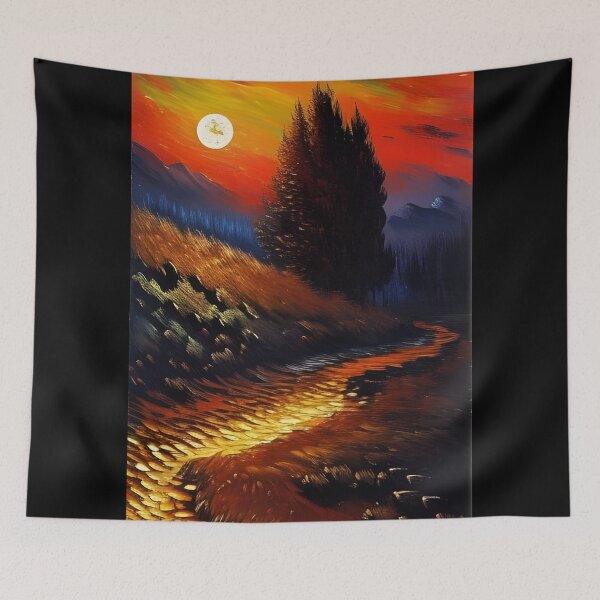 Item preview, Dark Landscape, impasto, Ai Generated Art  designed and sold by ACC .