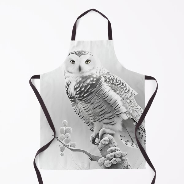 Item preview, Black and white Owl pencil drawing designed and sold by Pencil-Art.