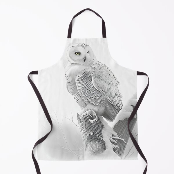 Item preview, Black and white Owl pencil drawing designed and sold by Pencil-Art.