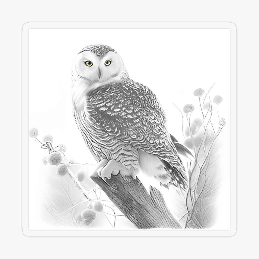 Woodland Owl Charcoal Drawing – CarlaThomsonArt