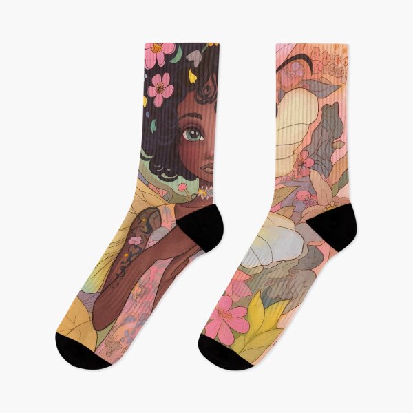 Item preview, Cute Fairy in the floral garden designed and sold by Red Witch Art.