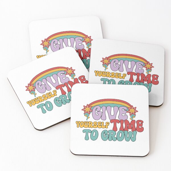 Item preview, Copy of Give Yourself Time To Grow - Groovy Retro Flower Design  designed and sold by ElLocoMus.
