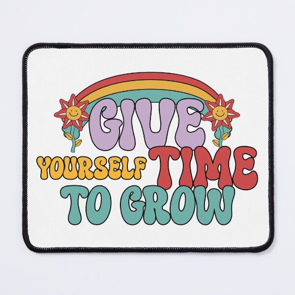 Item preview, Copy of Give Yourself Time To Grow - Groovy Retro Flower Design designed and sold by ElLocoMus.