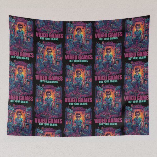Item preview, Video Games Rot Your Brains designed and sold by CyrilsDesigns.