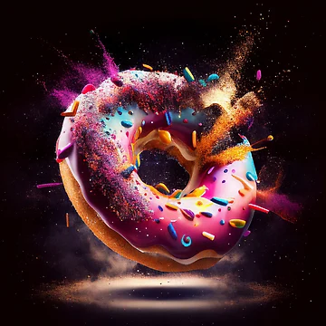 Artwork thumbnail, Exploding Donuts by sheldon0701