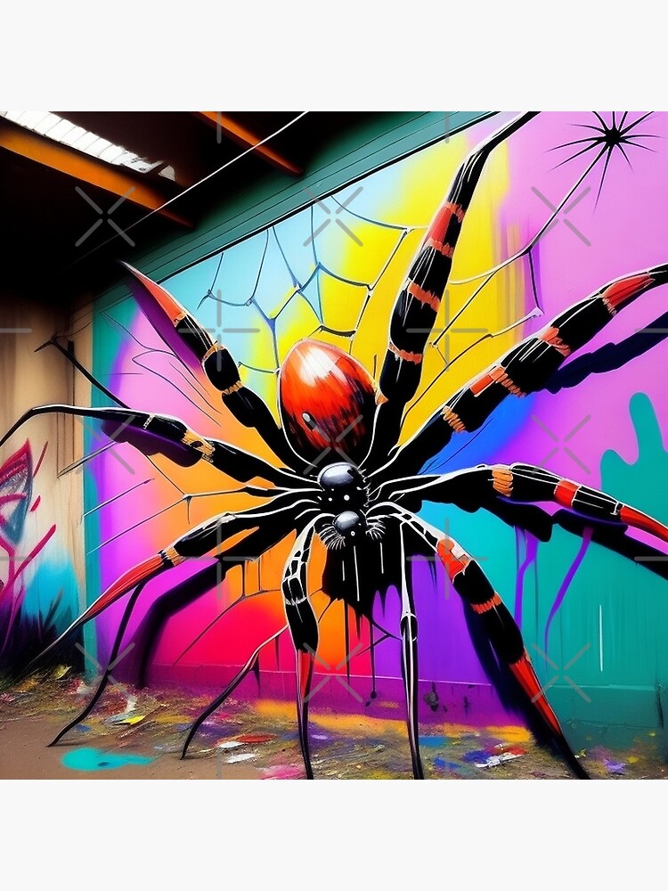 Spray paint spider Premium Matte Vertical Poster sold by Palpatine