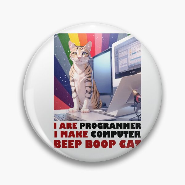 Item preview, Programmer Cat Beep Boop Coding designed and sold by Lychee Design.