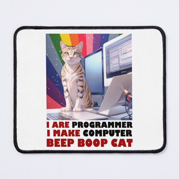 Item preview, Programmer Cat Beep Boop Coding designed and sold by Lychee Design.
