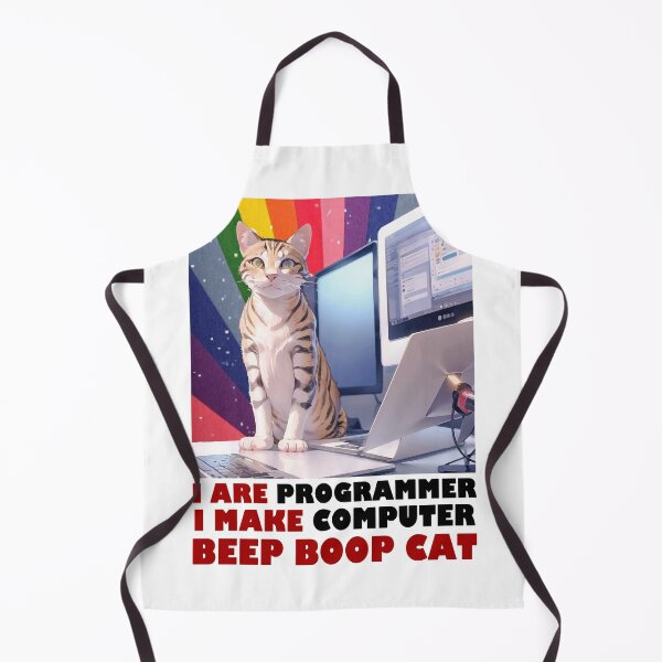 Item preview, Programmer Cat Beep Boop Coding designed and sold by Lychee Design.