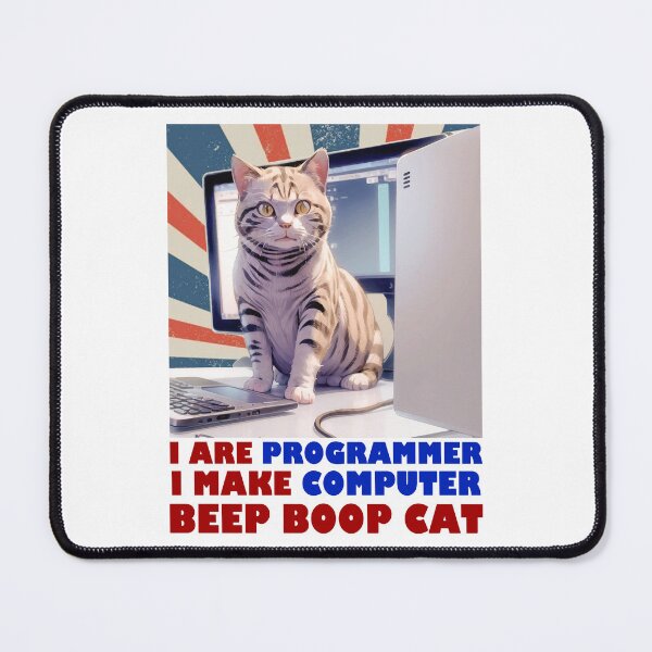 Item preview, Programmer Cat Beep Boop Coding designed and sold by Lychee Design.