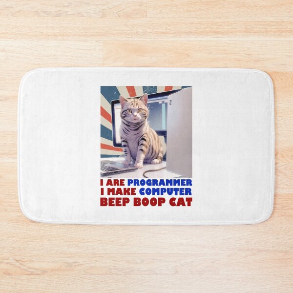 Item preview, Programmer Cat Beep Boop Coding designed and sold by Lychee Design.