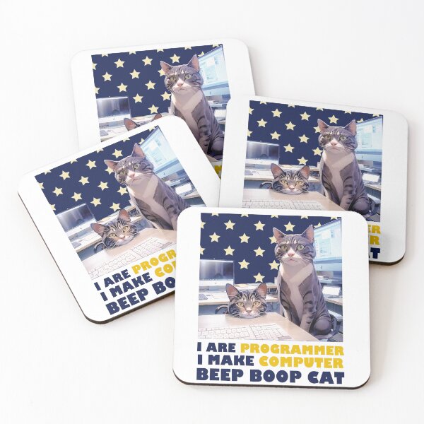 Item preview, Programmer Cat Beep Boop Coding designed and sold by Lychee Design.
