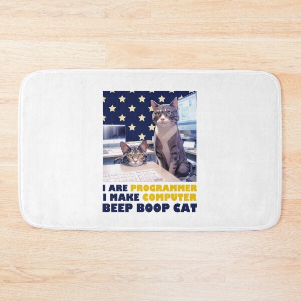 Item preview, Programmer Cat Beep Boop Coding designed and sold by Lychee Design.