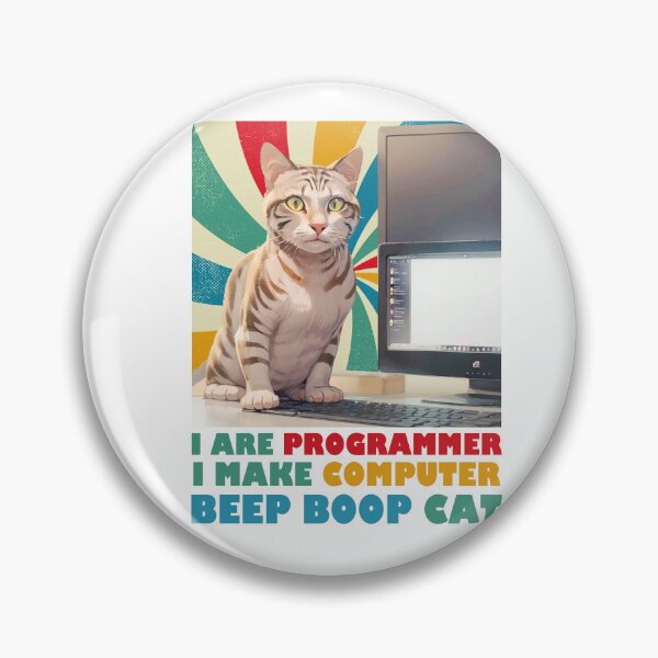 Item preview, Programmer Cat Beep Boop Coding designed and sold by Lychee Design.
