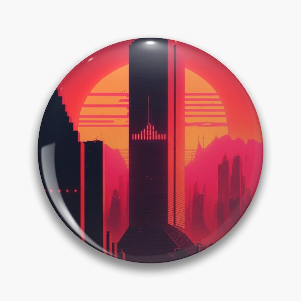 Item preview, Retrowave 80s Synthwave Sun City designed and sold by Nightarcade.