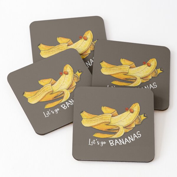 Item preview, Let's go bananas Watercolor funny quote designed and sold by wejollydigitals.