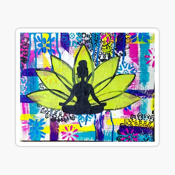 Yoga Girl meditator Sticker