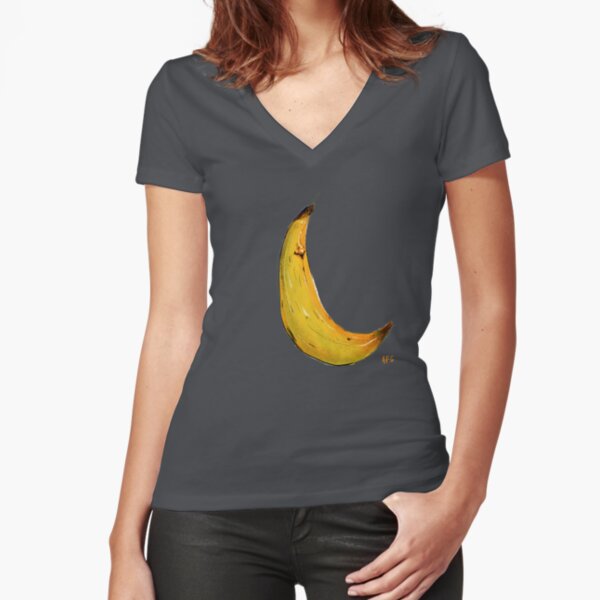 Banana Nose Fitted V-Neck T-Shirt