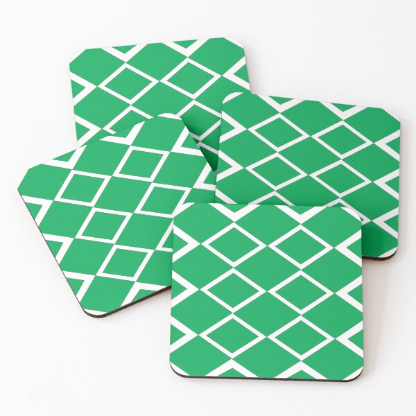 Item preview, Green White Diamond Geometric Pattern designed and sold by Nisha Prabhu.