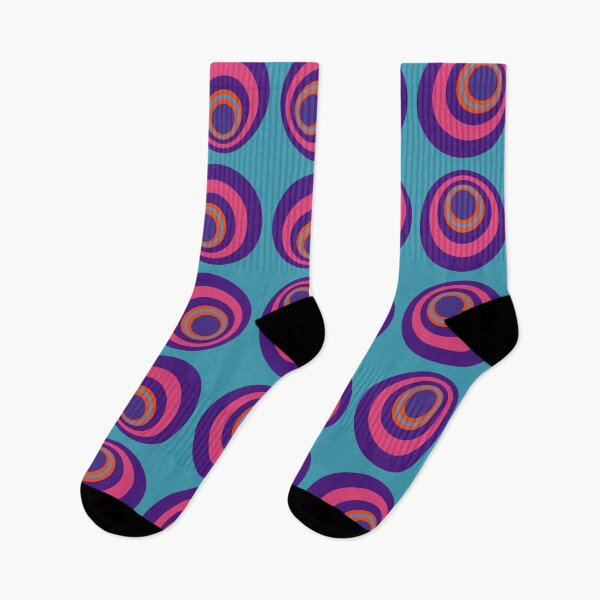 Item preview, Colored Stripes Bright Circles Purple Portals designed and sold by elan-studios.