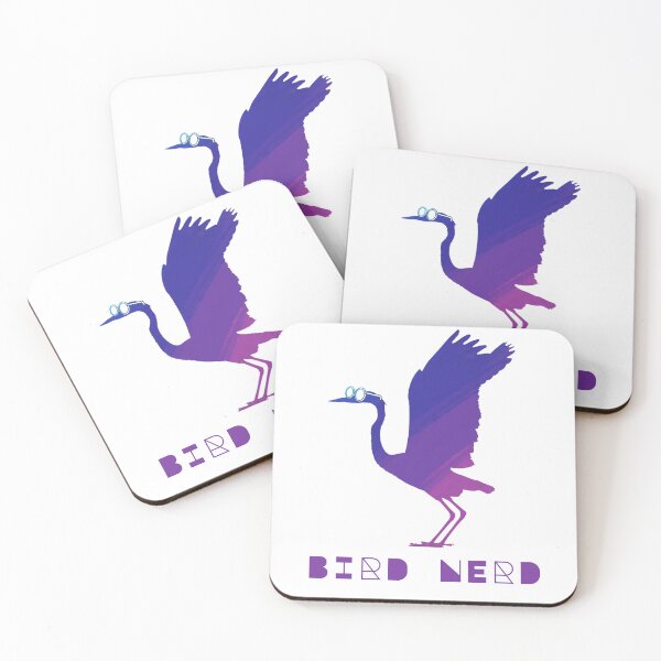 Item preview, Bird Nerd Funny Heron with Glasses Colorful Silhouette  designed and sold by rosaliemillen.
