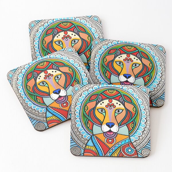 Item preview, Furry Friends in Madhubani Style dog designed and sold by DogBook.