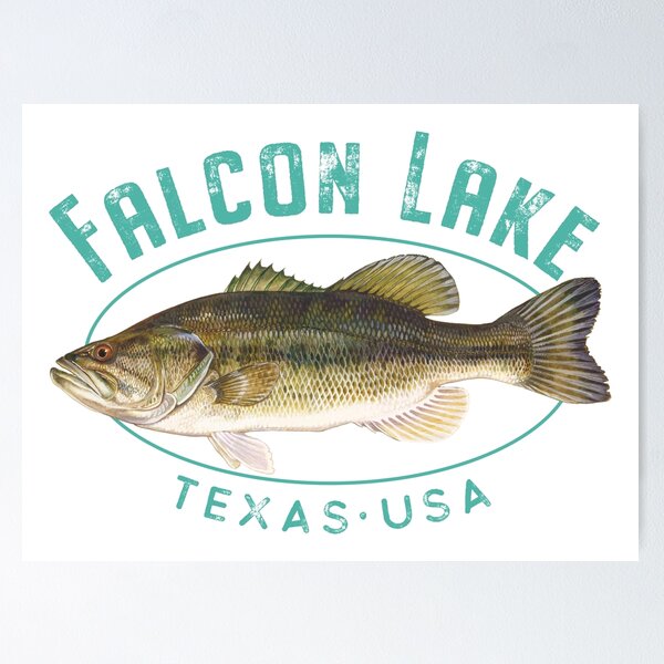 Lake Fork Texas Largemouth Bass Design Poster for Sale by