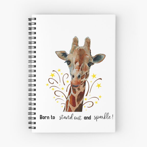 Item preview, Cute giraffe Born to stand out and sparkle watercolor designed and sold by wejollydigitals.