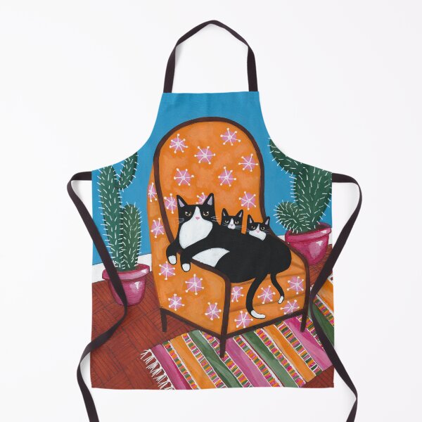 Item preview, Tuxedo Mom and Kittens in a Chair designed and sold by KilkennyCat Art.
