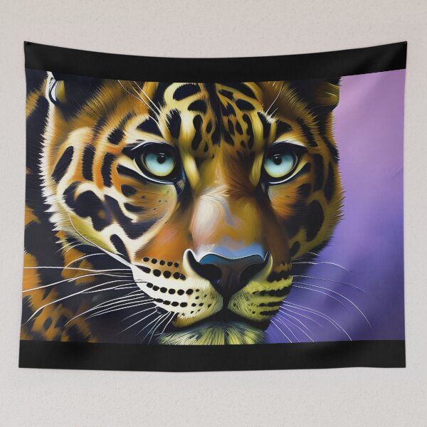 Artikelvorschau, Leopardenportrait, pastos, Ai Generated Art entworfen und verkauft von ACC .