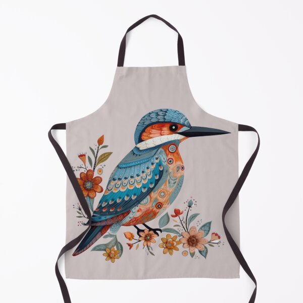 Item preview, Folk art kingfisher bird designed and sold by Hilary Thwaites.