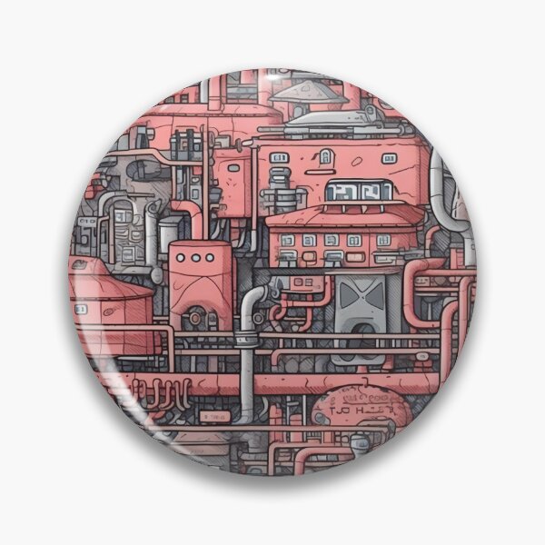 Item preview, Industrial City Cartoon Pattern designed and sold by MuteEcho.