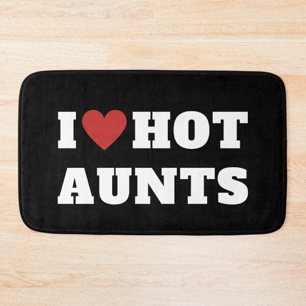 Item preview, I Love Hot Aunts Funny Red Heart Retro Vintage Design designed and sold by backham-design.