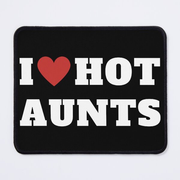 Item preview, I Love Hot Aunts Funny Red Heart Retro Vintage Design designed and sold by backham-design.