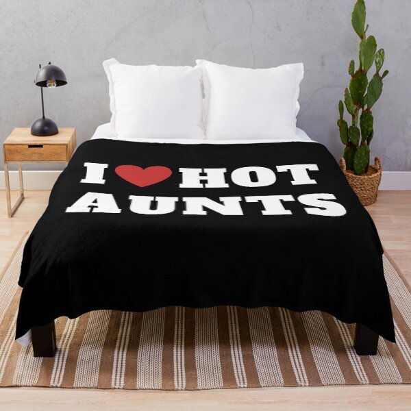 Item preview, I Love Hot Aunts Funny Red Heart Retro Vintage Design designed and sold by backham-design.